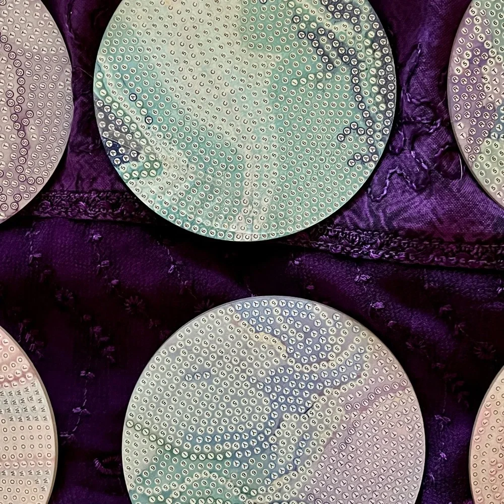 Marbled Round DIY Diamond Art Coasters Set of 6